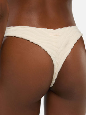 U-Bralette-Bikini aus Frottee mit Zebra-Prägung Paloma Naomi