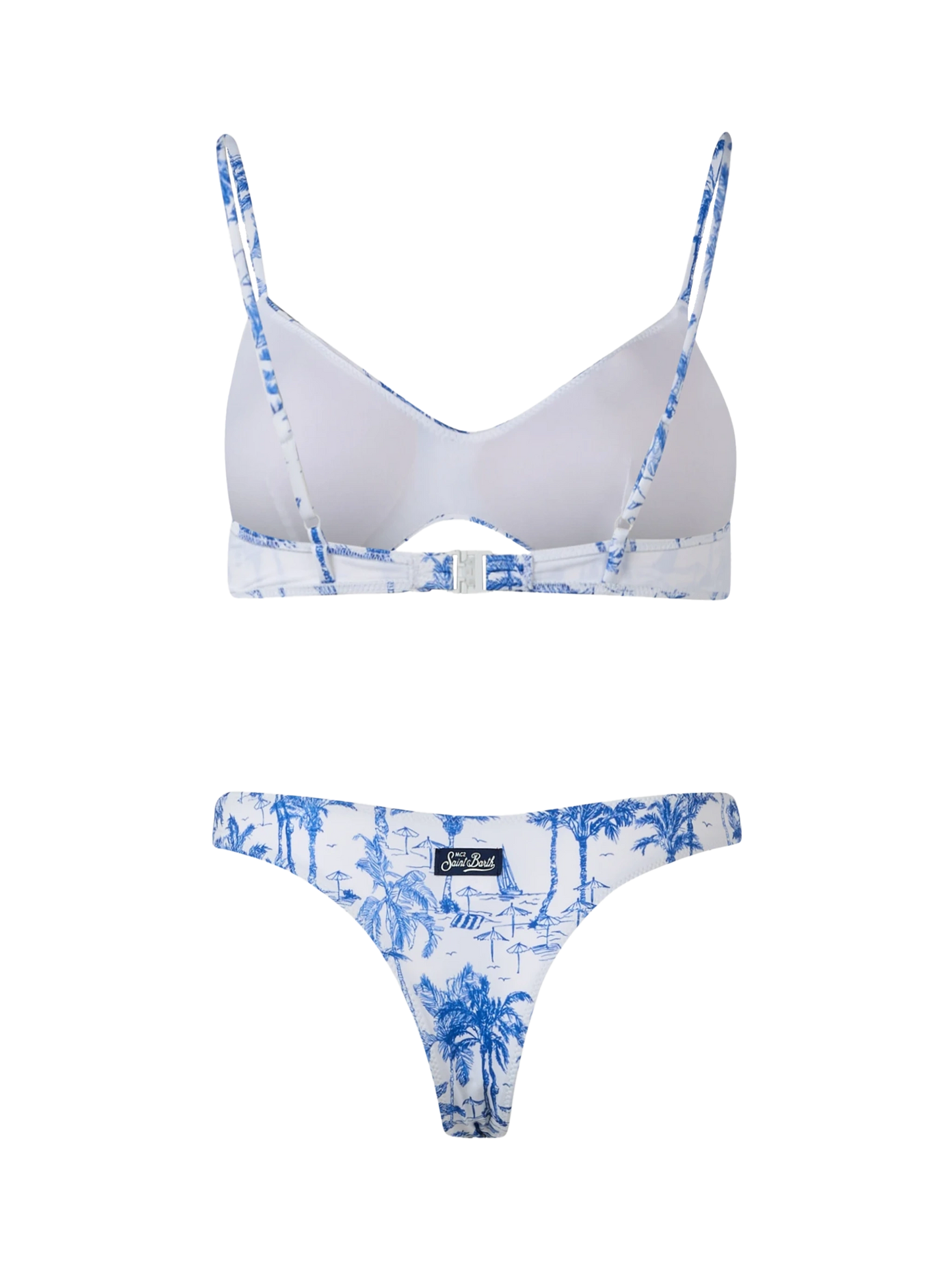 Woman Toile de Jouy scoop bralette bikini May Naomi - MC2 Saint Barth