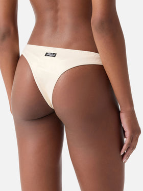 Slip mare Naomi effetto laminato oro