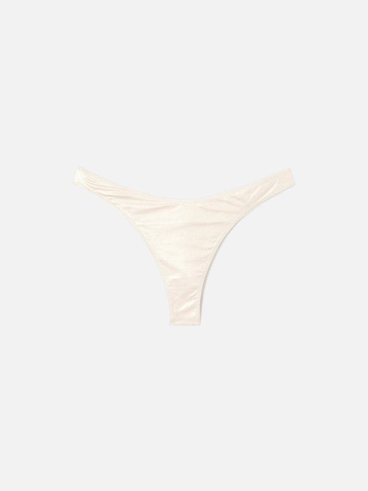 Naomi gold foil effect cheeky swim briefs