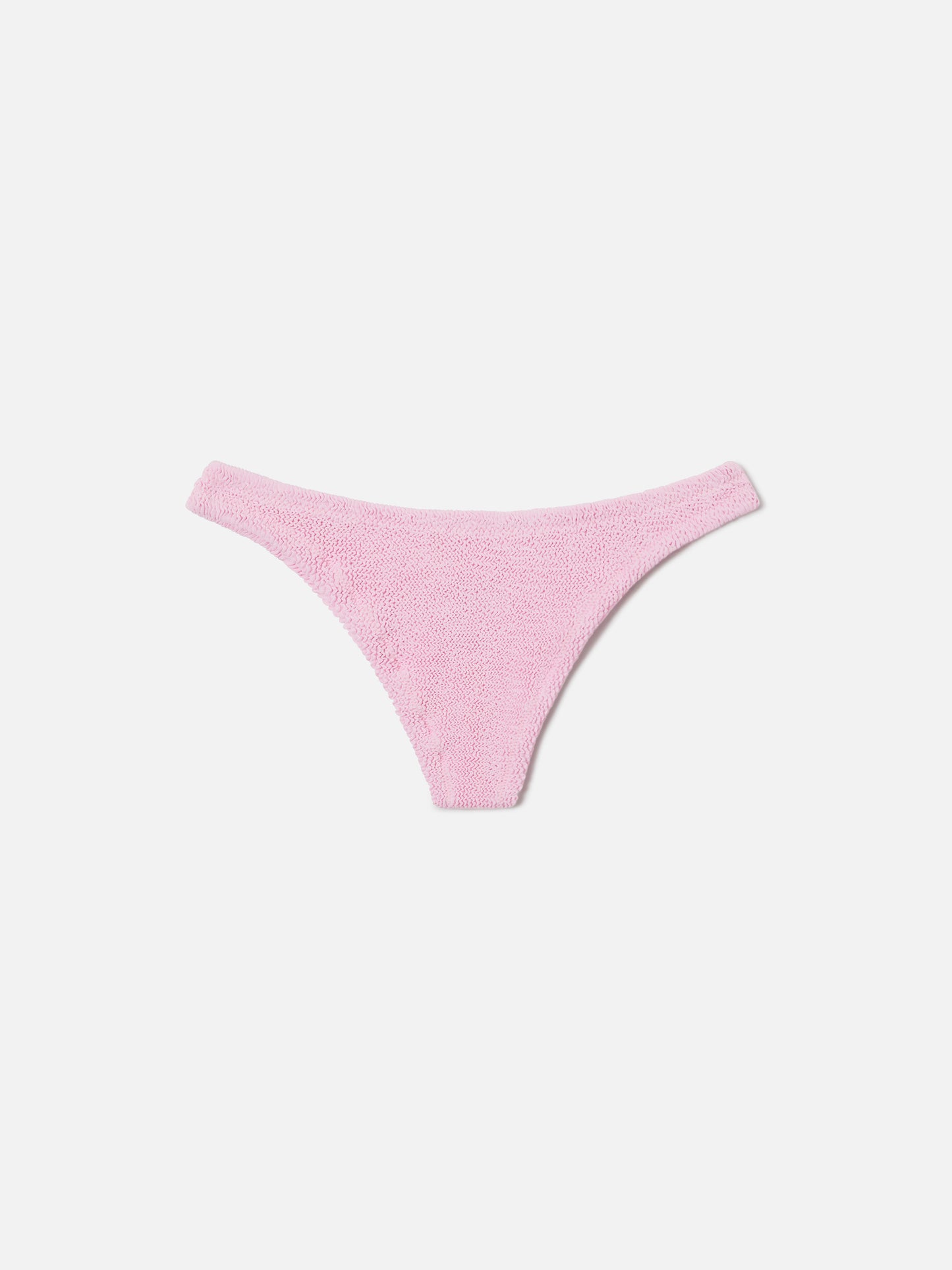 Naomi brazilian bikini bottoms in light pink crinkle fabric
