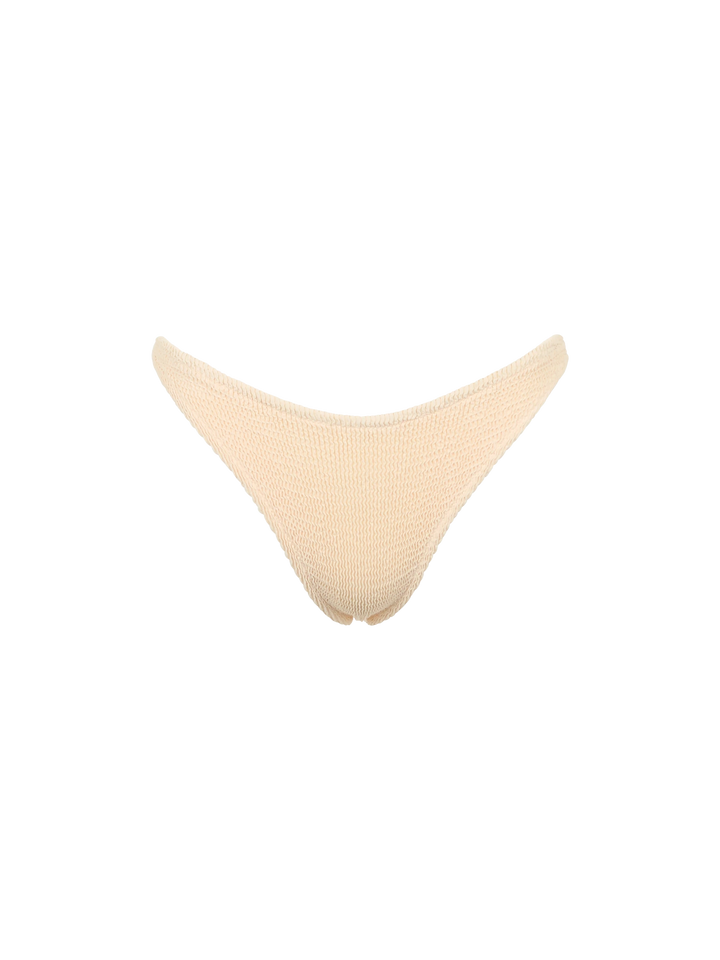 Woman beige crinkle cheeky swim briefs Naomi - MC2 Saint Barth