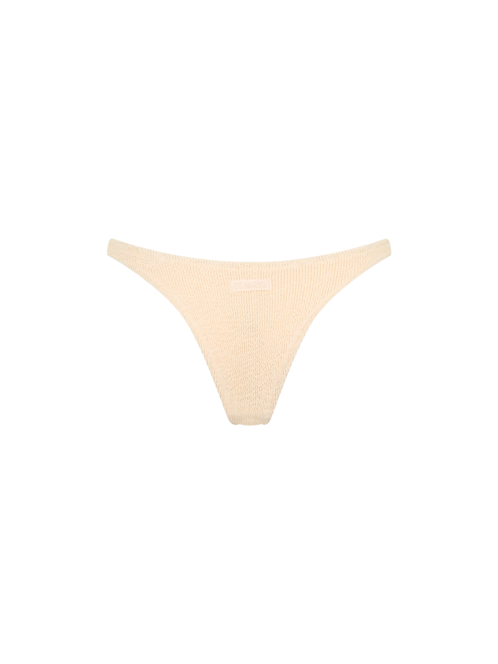 Woman beige crinkle cheeky swim briefs Naomi - MC2 Saint Barth