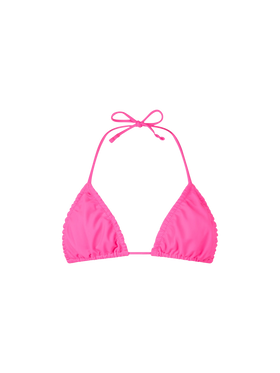 Woman fluo pink classic triangle top swimsuit Nilly - MC2 Saint Barth