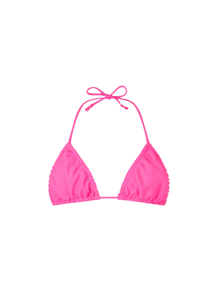 Costume da bagno da donna top a triangolo classico Nilly rosa fluo