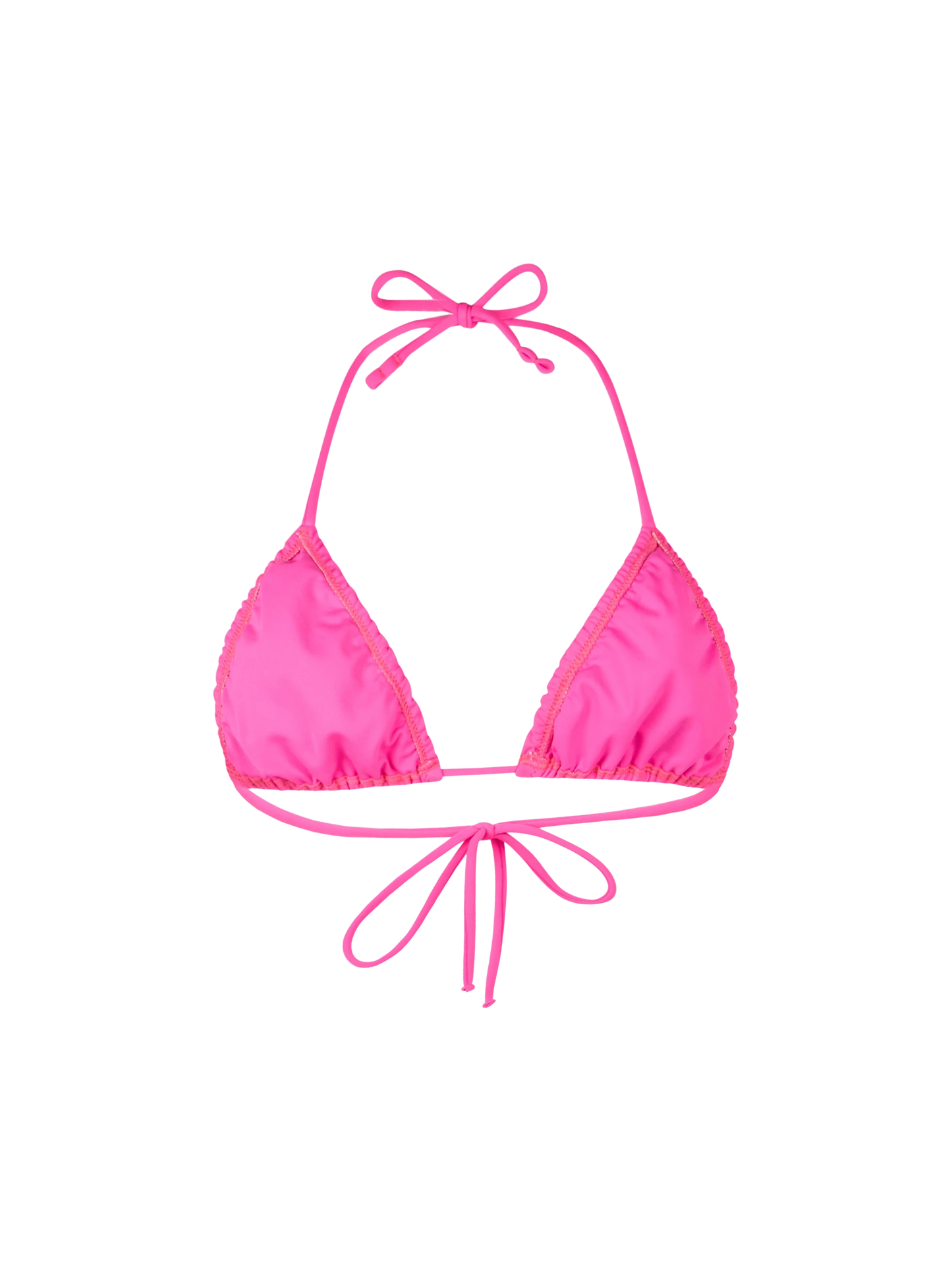 Woman fluo pink classic triangle top swimsuit Nilly - MC2 Saint Barth