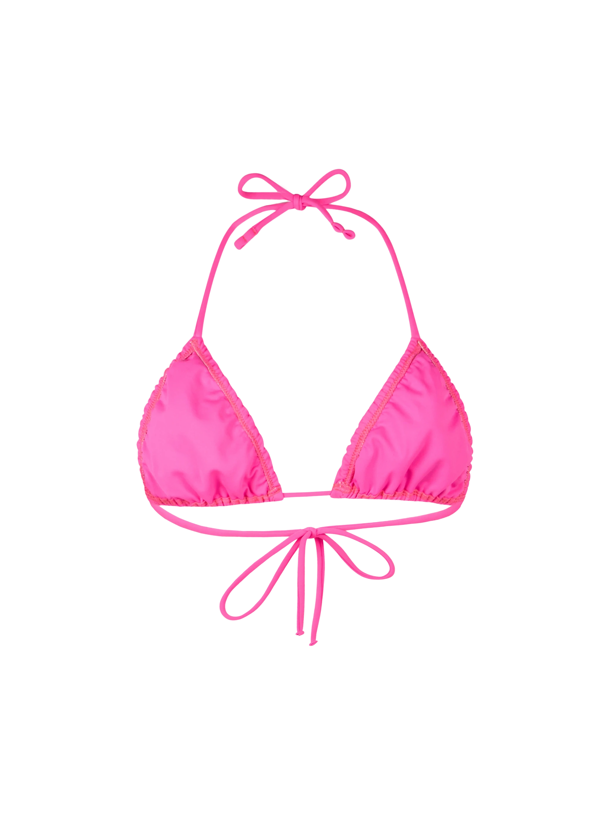 Woman fluo pink classic triangle top swimsuit Nilly - MC2 Saint Barth