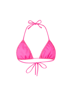 Woman fluo pink classic triangle top swimsuit Nilly - MC2 Saint Barth