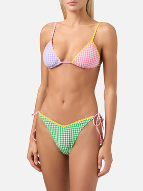 Triangle bikini Janet Norah with gingham print