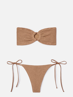 Bikini Yulia Norah en crinkle orange foncé 