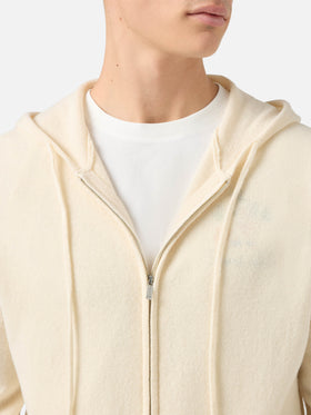 Notting Hoodie aus 100 % Lammwolle, weiß
