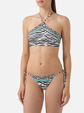Bikini Nairobi Marielle con estampado animal multicolor 