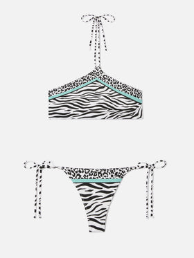 Bikini Nairobi Marielle con estampado animal multicolor 