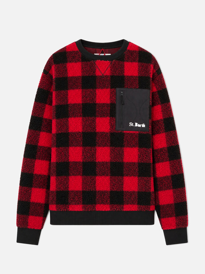 Sudadera de forro polar Teddy Oak con estampado de cuadros 
