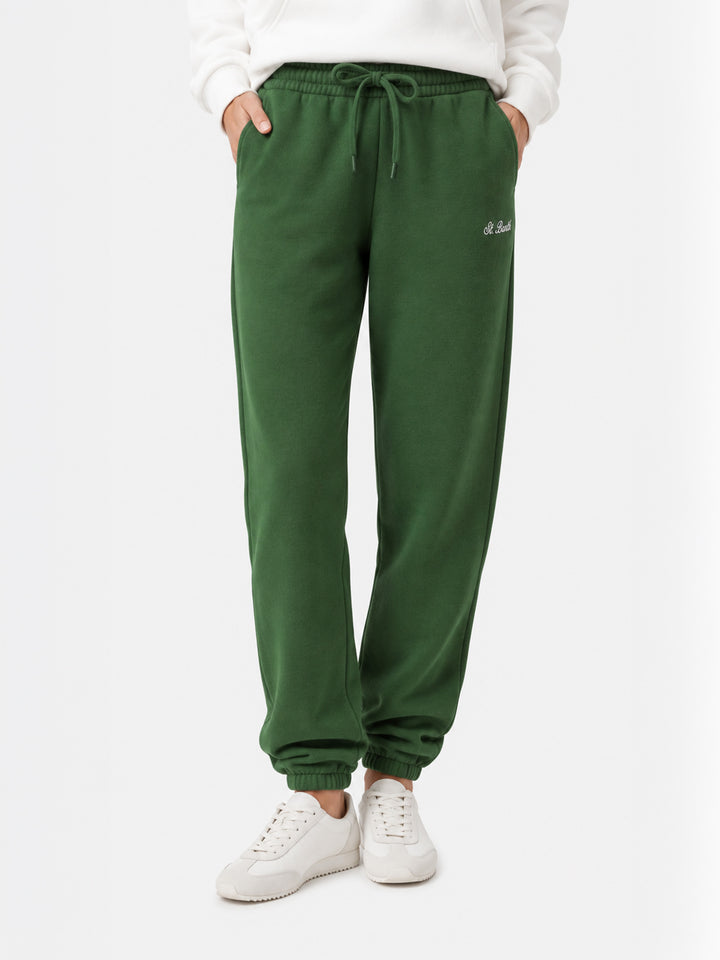 Jogginghose Odalys aus Baumwollfleece in Military Green 