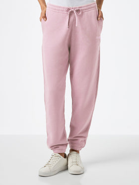 Pantaloni joggers Odalys in pile rosa