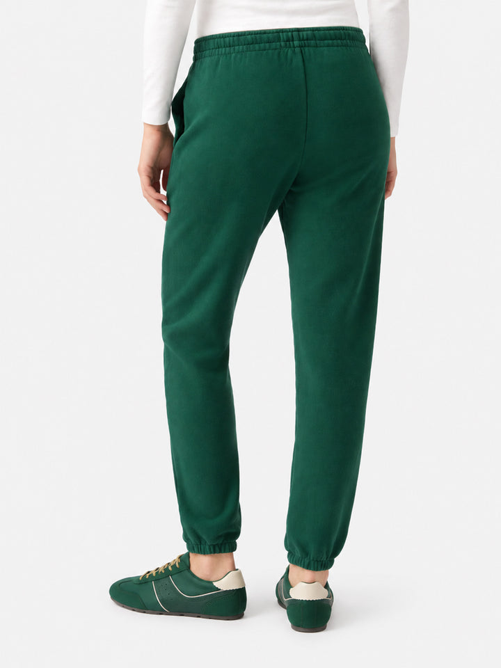 Pantalon de jogging Odalys en molleton de coton vert British 