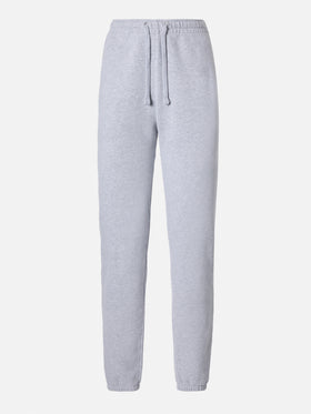 Jogginghose Odalys aus grauem Baumwollfleece 