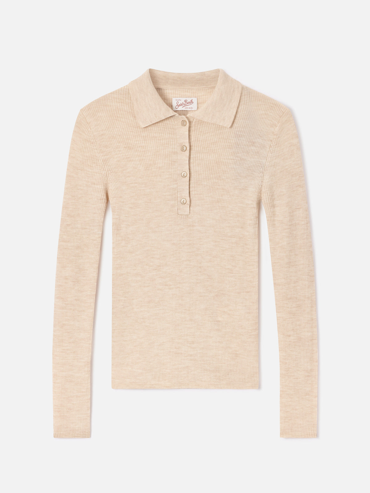 Grain Odell merino wool polo collar knit
