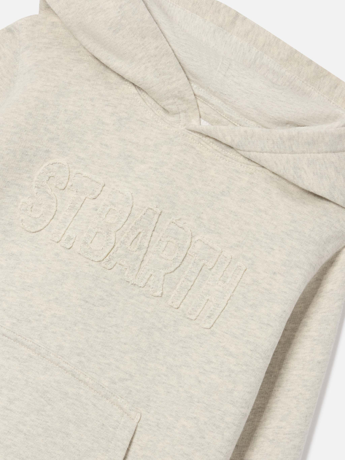 Sudadera con capucha Cream Oliver de mezcla de algodón con parche St. Barth 