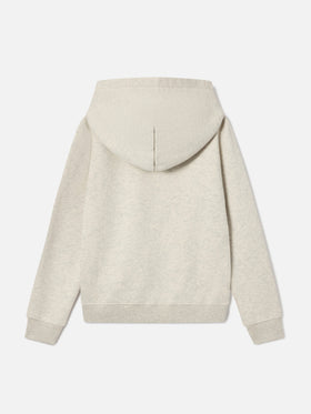 Sudadera con capucha Cream Oliver de mezcla de algodón con parche St. Barth 