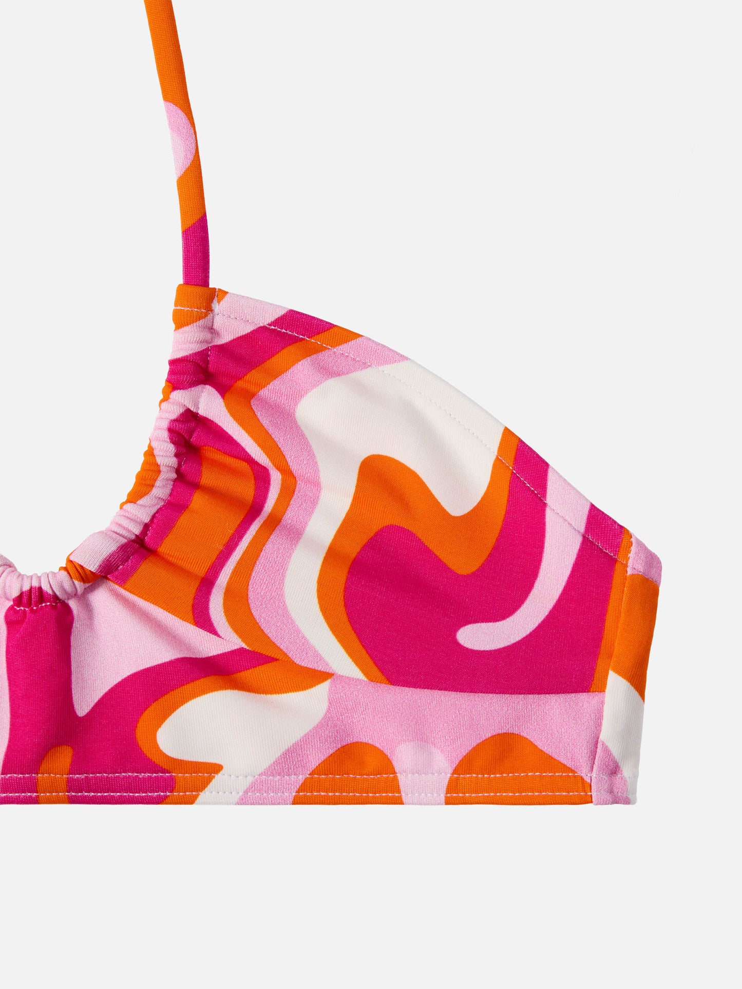 Page Jr crop top with liquid shape print