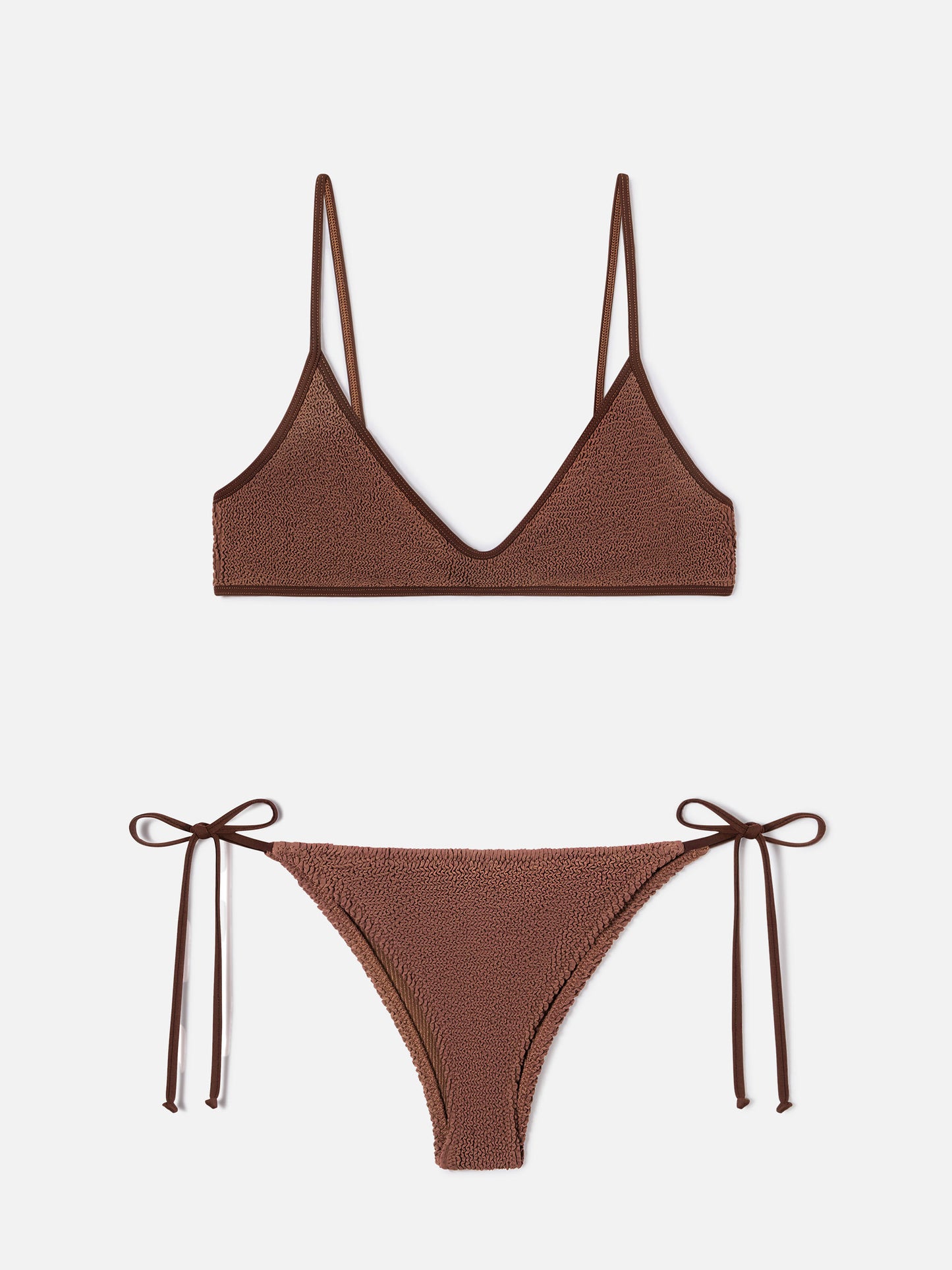 Bikini bralette marrón crinkle Paloma Marielle 