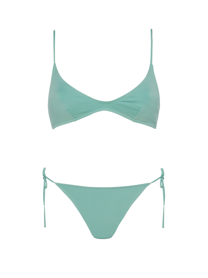 Paloma Marielle sage green bikini with scoop bralette top and classic briefs - MC2 Saint Barth