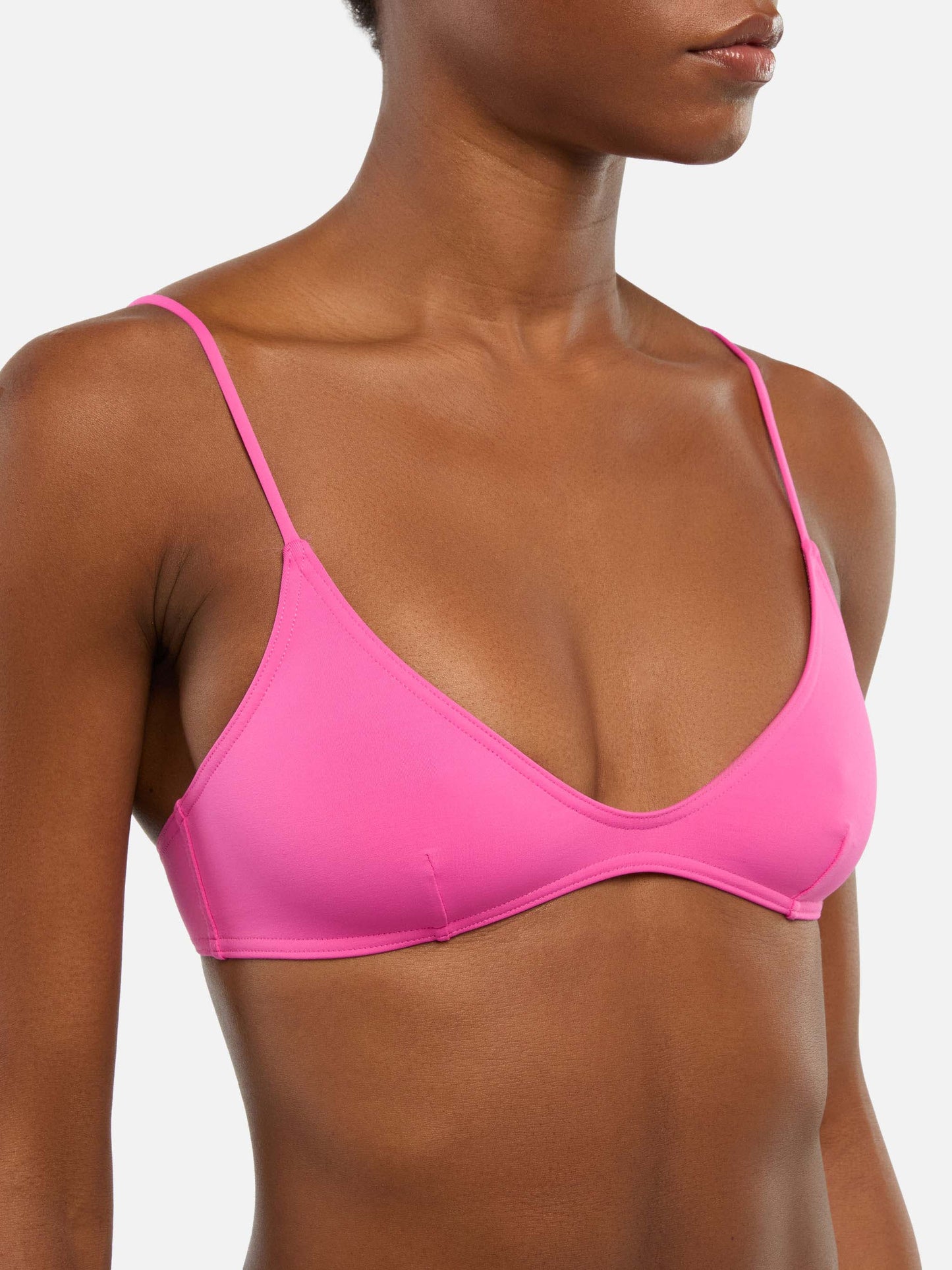Bikini a bralette Paloma Jodene in fucsia con slip cheeky