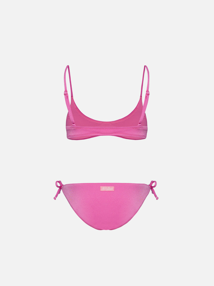Paloma Jr pink bralette bikini with rhinestones - MC2 Saint Barth