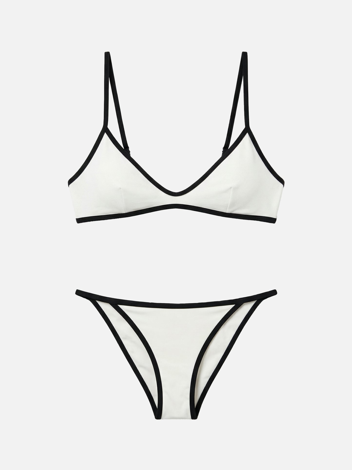 Bikini Paloma Zephire String panna con profili a contrasto