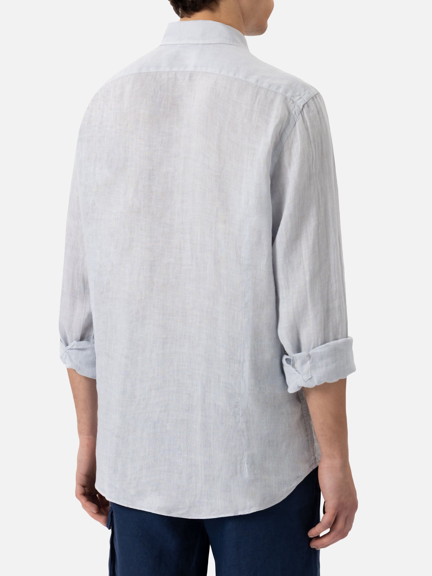 Stone grey linen shirt Pamplona - MC2 Saint Barth