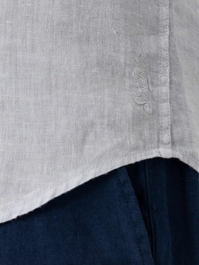 Stone grey linen shirt Pamplona - MC2 Saint Barth