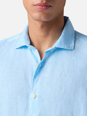 Pamplona linen shirt in light blue