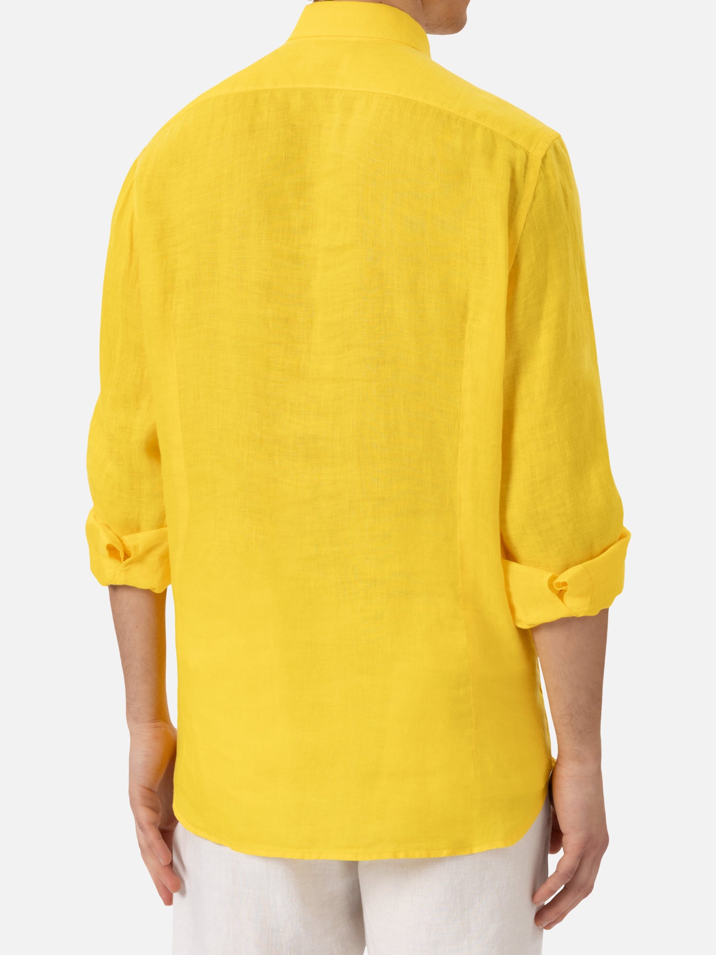 Yellow linen shirt Pamplona - MC2 Saint Barth