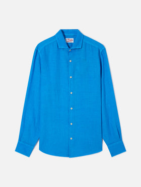 Camisa de lino bluette acuarela Pamplona 
