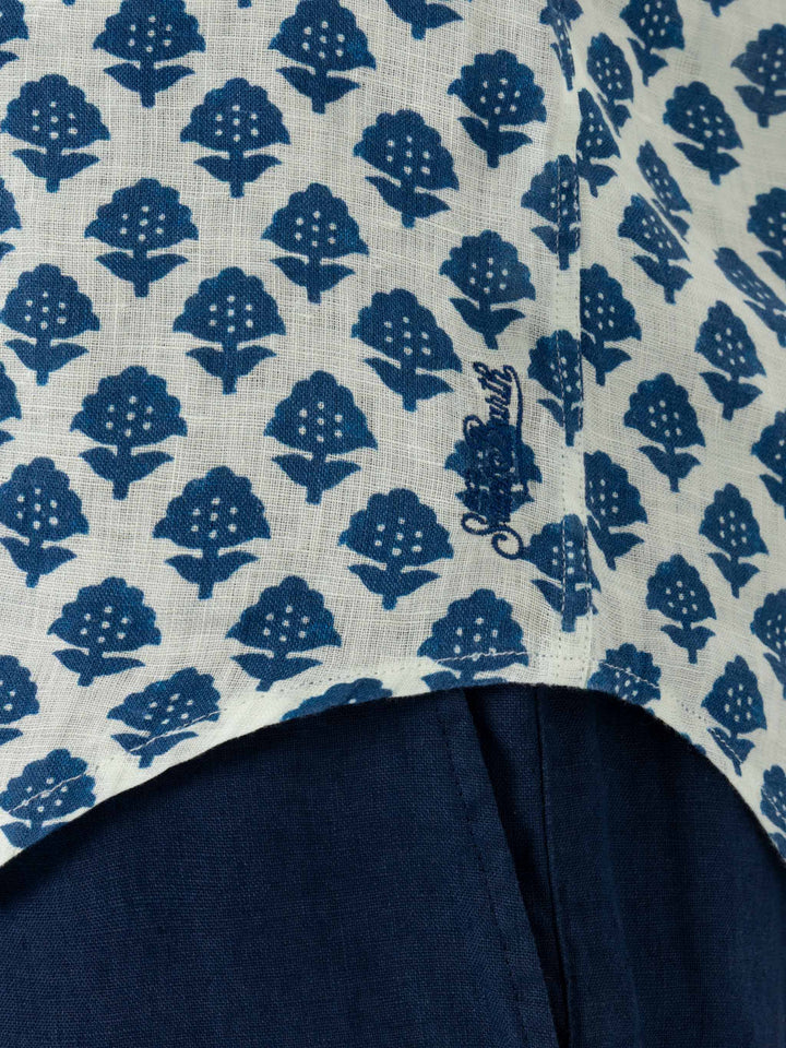 Linen shirt Pamplona with flower print - MC2 Saint Barth