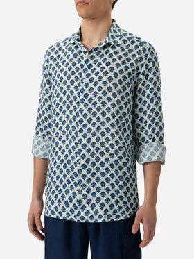 Linen shirt Pamplona with flower print - MC2 Saint Barth