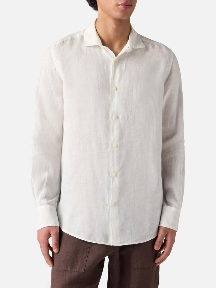 Camicia Pamplona in lino bianco