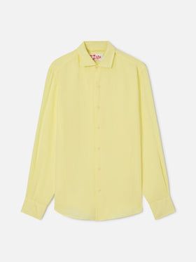 Chemise en lin Pamplona en jaune pâle 