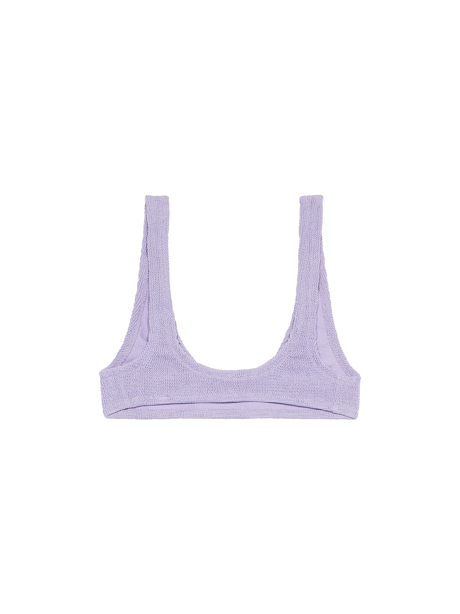 Woman lilac lurex tiny crinkle bralette Pamy - MC2 Saint Barth