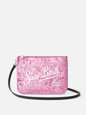 Wooly travel duffel bag Jetleg with pied de poule print