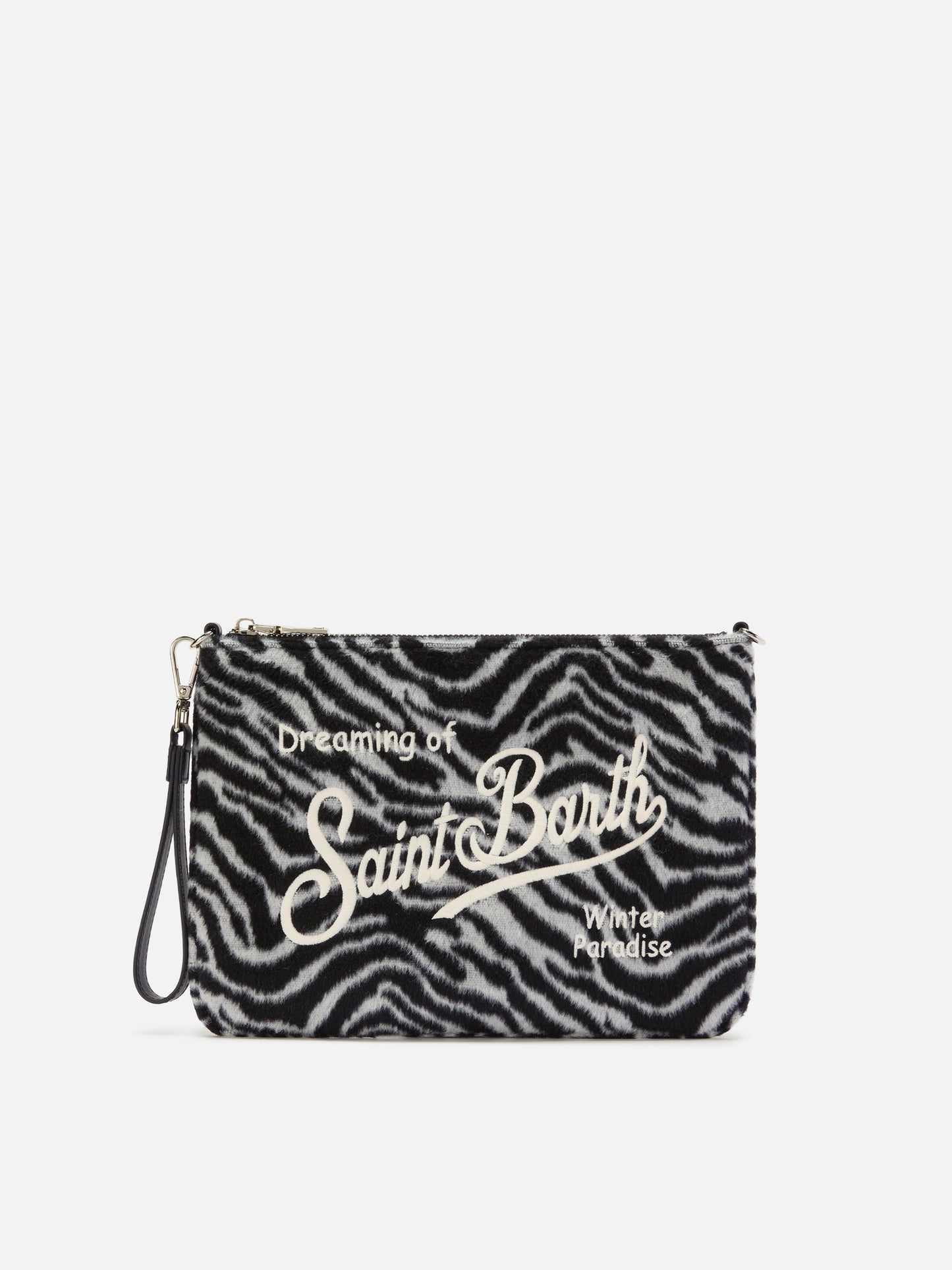 Parisienne Crossbody Bag in zebra wool blend