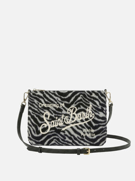 Parisienne Crossbody Bag in zebra wool blend