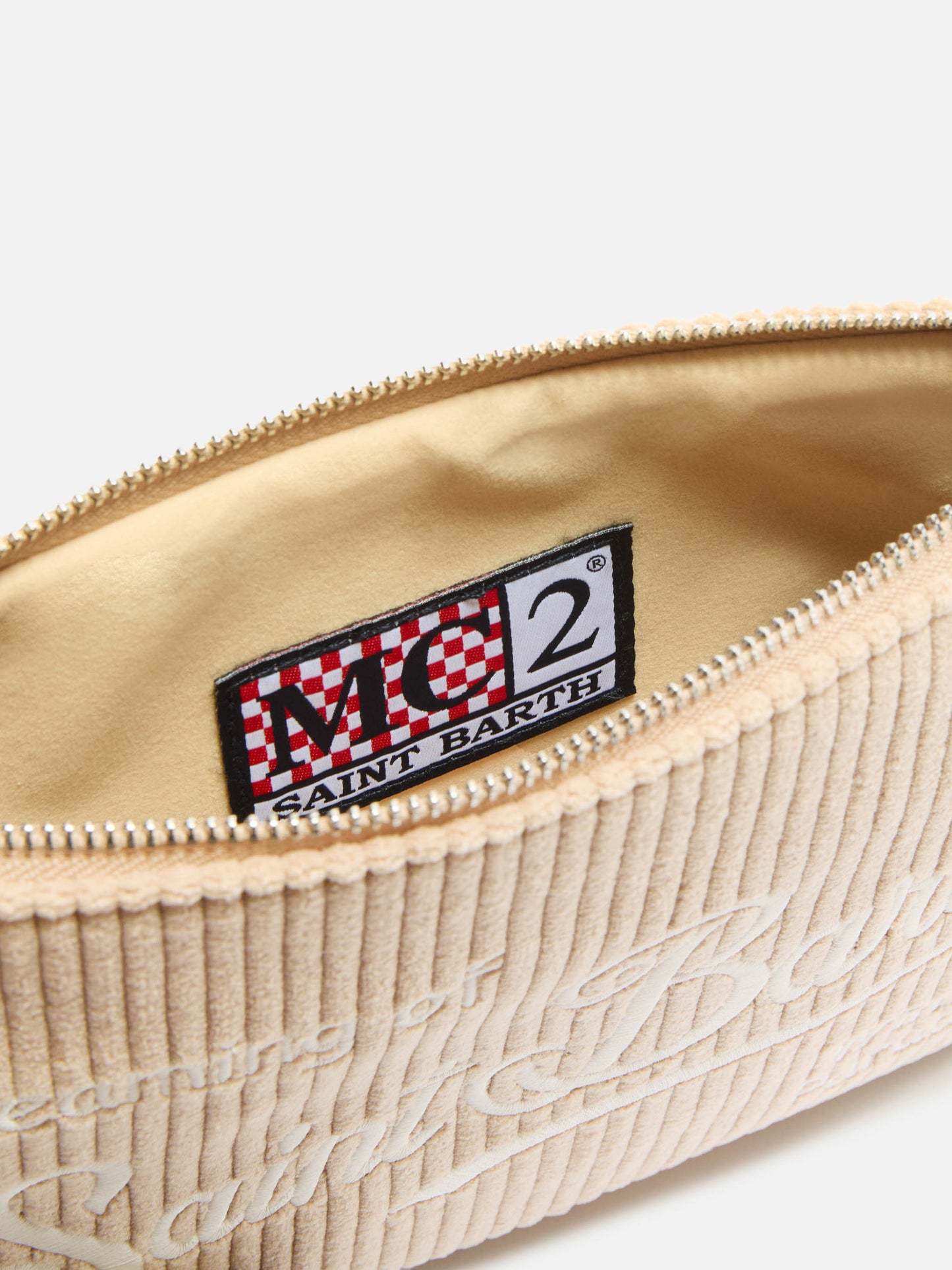 Parisienne Cord-Umhängetasche aus beigem Cord