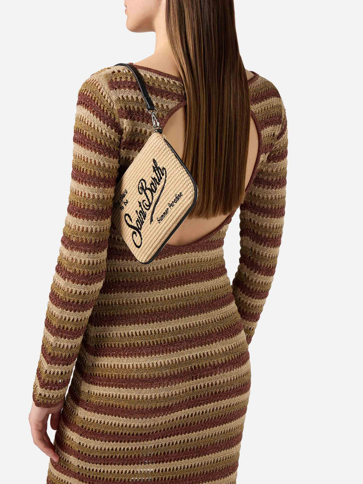 Mini Parisienne pouch con dettagli neri e manico a spalla removibile