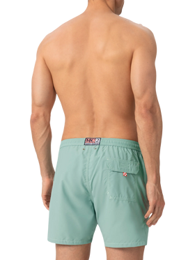 Sage green mid-length classic light swim shorts Patmos - MC2 Saint Barth