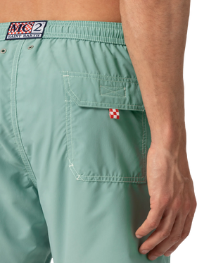 Sage green mid-length classic light swim shorts Patmos - MC2 Saint Barth