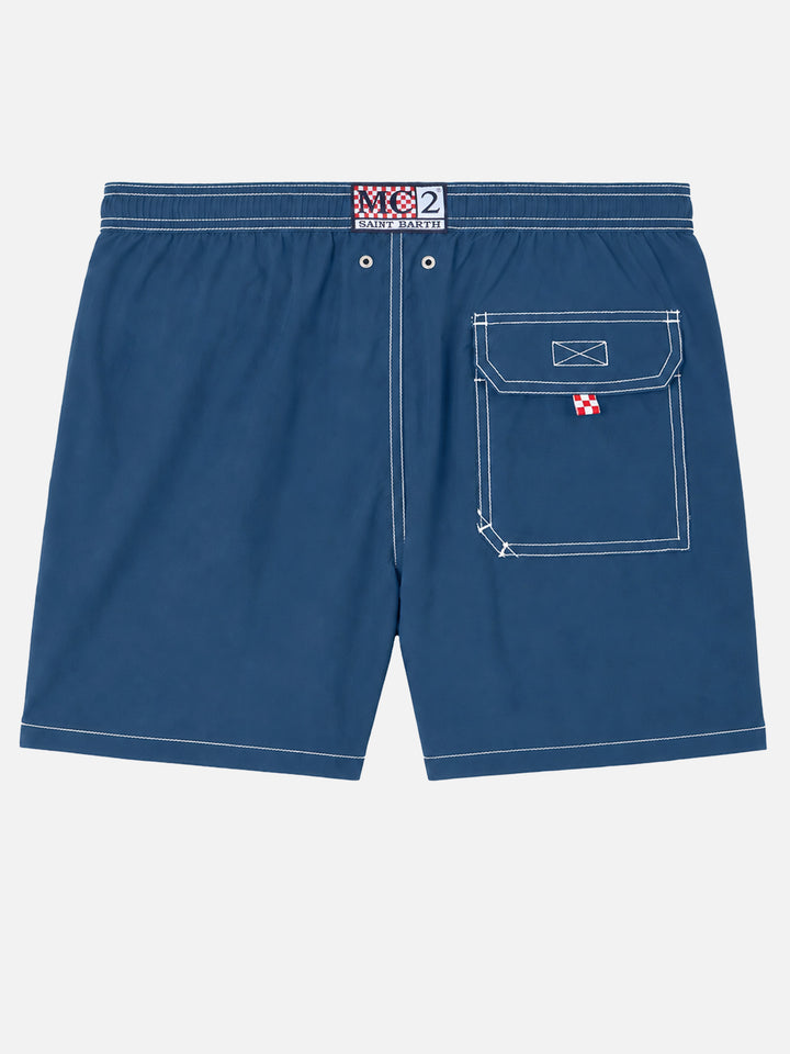 Bañador corto ligero clásico azul marino Patmos 