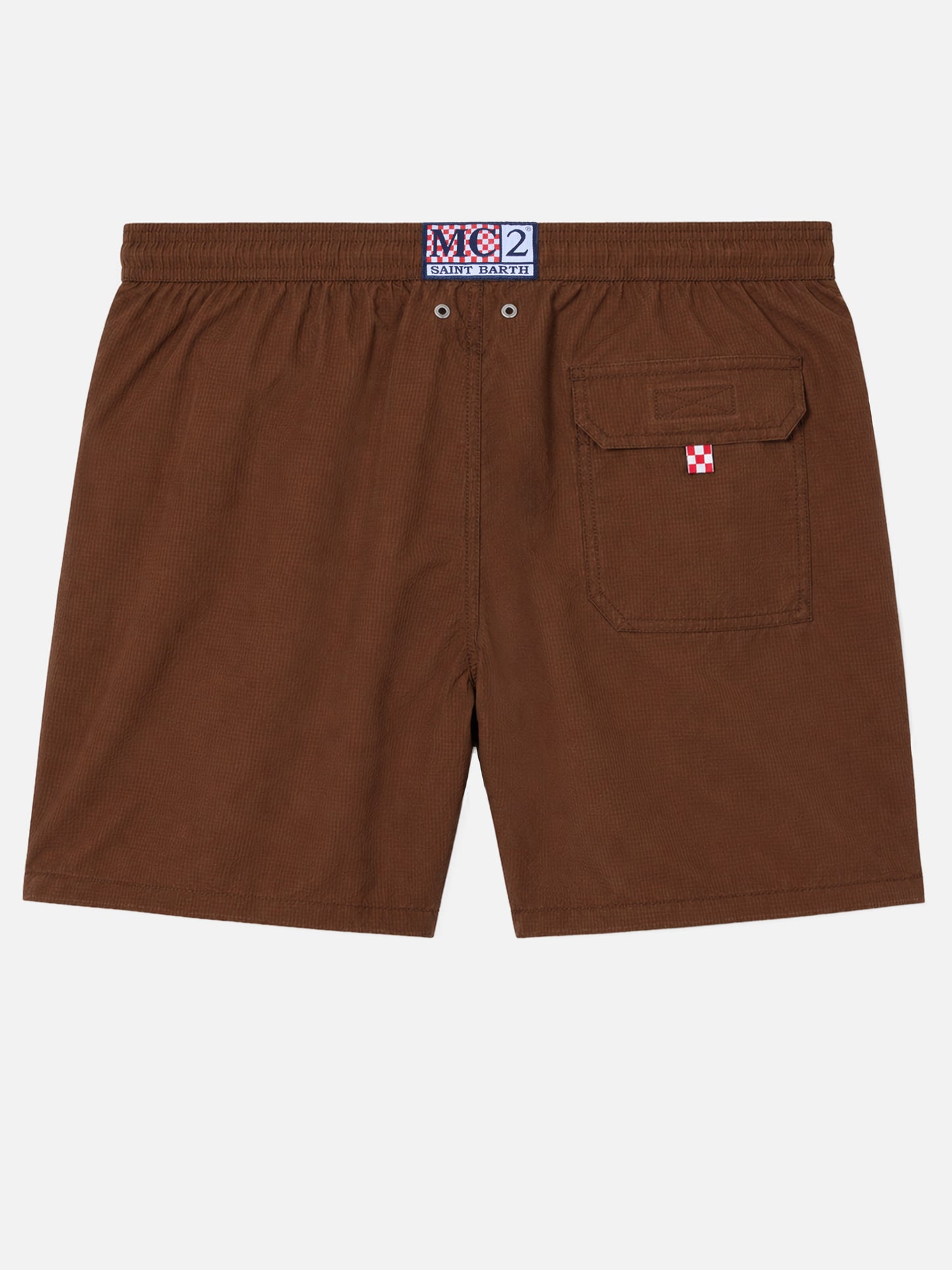 Klassische leichte Seersucker-Badeshorts Patmos 